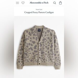 Cheetah print cardigan Abercrombie & Fitch